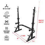 Squat & Bench Press Stand w/ Plate Storage & Bar Catch