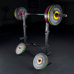Squat & Bench Press Stand w/ Plate Storage & Bar Catch