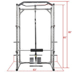 Pro 2x2 Power Rack w/ Multi Grip Pullup Bar