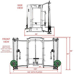 Pro 2x2 Power Rack w/ Multi Grip Pullup Bar