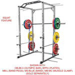 Pro 2x2 Power Rack w/ Multi Grip Pullup Bar